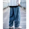 Unisex Haruku Four Seasons Streetwear Men's Clothes Jeans Loose Hiphop Oversize Washed Old Wide Straight Leg Pants Japanese