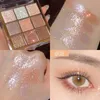 9 colori glitter palette di ombretti perlescente opaco colore terra ombretti acrilici impermeabili trucco coreano cosmetici 231220