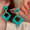 Hölzerohrringe Essentielle geometrische helle Süßigkeiten Farben Trendy Farbzubehör Mode auf Demand Schmuck Schmuck