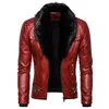 Punk wind Männer PU Leder Jacke Einfarbig pelz kragen abnehmbare niet Freizeit Retro Stil Männlichen Pelzmantel Outwear S-2XL 231221