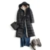 Women's Down Parkas Designer Womens Jackets Slim Montering och förtjockad bomullsjacka brittisk stil Lång knälängd Ryqo