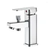 Bathroom Sink Faucets Brass Basin Bathtub Faucet Double Shaped Single Hole Deck Installation And Cold Water Mixer