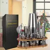 Kit barista per shaker da cocktail da 23 pezzi con supporto per casa staccabile ovale per barre per casa staccabile in acciaio inossidabile regalo 231220 231220