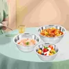 Ensembles de vaisselle Bassin polyvalent avec bol de mélange d'œufs à l'échelle pour la cuisson des bols en acier inoxydable Salade