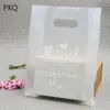 Cadeaupapier 50 STKS Doorschijnend Bedankt Print Plastic Zak Gunst Sieraden Boutique Verpakking Boodschappentassen Met Handvat1326G