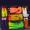 34PCS 1 SET 17PCS Metalen Jig Hoofd Vishaken zachte worm Lure Grub Siliconen Vis kunstmatige aas tackle 231221