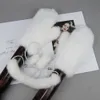 Vinter äkta mink pälshandskar mode mjuk varm 100 natural dam god elastisk äkta stickad handske 240105