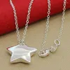 Collane a sospensione Cute 925 Sterling Silver Star Collana O-Chain Choker for Girls