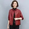 Women's Jackets High Quality Lady Leather Clothes 2023 Spring Autumn Coat Motorcycle PU Pi Jacket Outerwear Female Tops