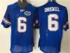 Collège Florida Gators College Football Jersey en stock 6 Jeff Driskel 15 Tim Tebow 22 Emmitt Smith 81 Aaron Hernandez Embroderie Ed J