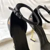 Luxe dames schoenen hakken sandalen mode hoge hak sandaal strand dikke bodem jurk schoen dame sandaal klassiekers letters lederen hiel dame topkwaliteit