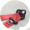 Safety Belts Accessories Red Car Seat Belt Extender Extension Buckle Adujstable Shoder Seatbelt For 1Piece Set Drop Delivery Automobil Dhlvo