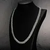 Hip Hop Jewelry 925 Sterling Silver 6mm/8mm Bredd 2Rows VVS Moissanite Iced Out Cuban Link Chain