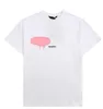 Designer Herrenhemd Kleidung Luxushemden Frauen T-Shirts Mode Spray Lack Graffiti Paar Kurzärmele High Street Loose Tide Mark Hals Brief Eur M-XL