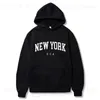 Felpa con cappuccio maschile di felpe da uomo New York U.S.A U.S.A USA USA LETTERE FASHIO FAGGIO SPARMATO SPEGATTI DONNE DONNA CHIUSO CASUALE HARAJUKU PULLOVER SPORTOVER T231221