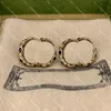 Lettre vintage Coldons de couleur Boucles d'oreilles de coeur Diamond Bijouts personnalisés haut de gamme avec boîte