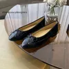 Genuine Leather embellished Bowtie slip-on Ballet Flat loafers round toes flat heel Dress Shoes Casual Shoes women's Luxury Designers factory footwear with box