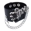 2024 Bangle diverse stili Skull Skeleton Chain Spikes Stullo Rivet Wide PU PUNK ROCK GOTICO ROCCIA GEGNO UNISEX MENI GIOITÀ BRACETHL231