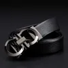 Toplaag Cowhide Automatische Buckle Tailleband voor heren Leather 8 Line Double D Youth Belt Business Leisure Fashion Trend