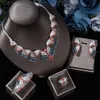 4 -delige set Bridal Zirconia Volledige sieraden voor dames feest luxe Dubai Nigeriaanse CZ Crystal Wedding 231221