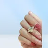 Fashion Spring New S925 Silver Plated 18k Gold Gold Pear Shaped Cut Drop Shape Simulation Diamond Ring35138923346244