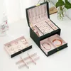 Bloong Layers Jewelry Organizer Box 절묘한 여자 여자 여자 선물 디스플레이 홀더 귀걸이 링 목걸이 저장 231220