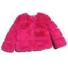 Chicas de pelaje de piel de invierno elegante adolescente chaqueta de piel falsa abrigos gruesos parkas parkas oruga exterior 1-10 años ropa de niñas 231221