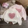 Girls Sweater Autumn Winter Pullover for Kids 2023 Children s Sweatshirts Love Knitting Toddler Shirt Warm Baby Tops 231220