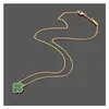 2023-Womens Luxus Designer Halskette Mode vier Blatt Cleef Cleef Anhänger 18K Gold Halsketten Schmuck Dolk Lieferung DHL8O