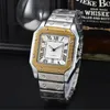Inne zegarki Top Marka zegarek na rękę Męskie Women Watche Watche Classic Panthere Square Rome Dial Quality Kwarc Ruch Watch 126043xx Premium Bransoletka 5077