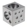 Equipments Sier Steel Dapping Block, 50mm Punches Jewelry Doming Tool Square Dapping Block for Shaping Texturizing Jewelry Tool