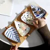 Plates Creative Japanese Leaf Form Ceramic Multi-Grid Torked Fruit Dish Sushi Snack Plate Sauce Set Home Deco Dessert