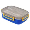 Serviesgoed Alles-in-1 Moderne lunchbox met 2 stapelbare containers Vaatwasmachinebestendige Bento-compartimentcontainer