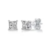 Pendiente de perno D Color Princesa Corte Moissanite Pendiente s925 Plata esterlina plateado con pendientes de oro blanco de 18 k para mujer Joya fina236K