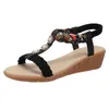 Dress Shoes Bohemian Style Wedges Sandals Women Summer 2023 Wedge Heeled Platform Woman Plus Size 43 Roman Casual Walking
