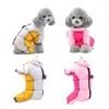 Vêtements de vêtements pour chiens pour petits chiens fille / garçon les deux utilisent des combinaisons pour animaux de compagnie hiver chaud doux rembourré combinaison de chiot entièrement fermé ventre coupé