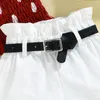 Zestawy odzieży Ubrania dla dziewcząt Summer Toddler 3pcs stroje Polka kropka bąbelka krótkie rękaw