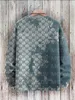 Herrtröjor unisex enkla svartvitt mönster konsttryck avslappnad knit pullover tröja kvinnor för män