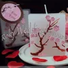 50pcs Cherry Blossom Candle Favors Bridal Shower Wedding Giveaways Anniversary Souvenirs Party Gifts310m