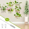 Retro -Testrohr Pflanzer Wandhänge Pflanzen Terrarium mit mehrschichtiger Holzständer Ausbreitung Hydroponische Vase -Hausgartendekor 231221