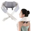 Masaje de cuello eléctrico Mantón en forma de U Shiatsu Amasamiento Calentamiento Aliviar el dolor de espalda cervical Relajación Fatiga Dispositivo de masaje corporal 231220