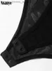 Robe de deux pièces Nsauye automne en attente d'hiver sexy seigle de robe noire set de mode de mode Long Long Sleed Tops et de jupe longue rotation en deux pièces L231221