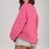 Women's Hoodies Fleece Crewneck Harajuku Sweatshirts Women Candy Color Long Sleeve