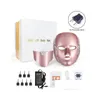 Steamer facciale 7 coeurs LED Masque Ge Avec Cou P Othrapie Rajeunissant Antifietti Attrezzatura di bellezza di bellezza Pl Raffermissan 231128 DROP DELIV DHOA4