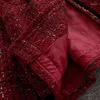 Zweiteilige Kleid Tweed Set Women Crop Top Short Jackel Couch Rock Sets Herbst Winter Vintage 2 Anzüge