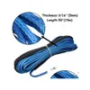 Travel Roadway Product New 1Pcs Blue 15M 5Mm Synthetic Fiber Strand Off-Road Towing Winch Rope 7700 Lbs For Most Car Suv Atv1716 Drop Dhn2D