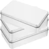 Bouteilles de stockage, boîtes métalliques vides, boîte rectangulaire pour biscuits, bonbons, organisateur