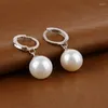 Dingle örhängen mode boll simulerad pärla hängande kvinnors klassiska pastoral stil koreansk öronspänne örhänge sommarsmycken