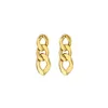 Luxe Merk Link Chain Stud Oorbellen Koreaanse Stijl Goud Kleur Rvs Eardrop Mode-sieraden Voor Vrouwen Kerst 20202741
