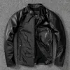 Vestes pour hommes Veste en cuir de moto pour jeunes Véritable première couche de vache courte Amekaji Porter des vêtements américains décontractés de haute qualité